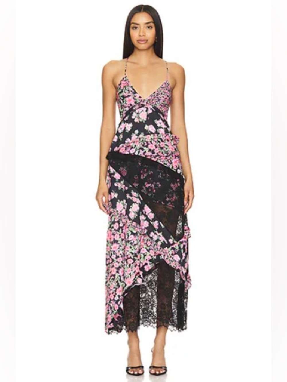 For love and Lemons Rosalyn Maxi Dress in Black